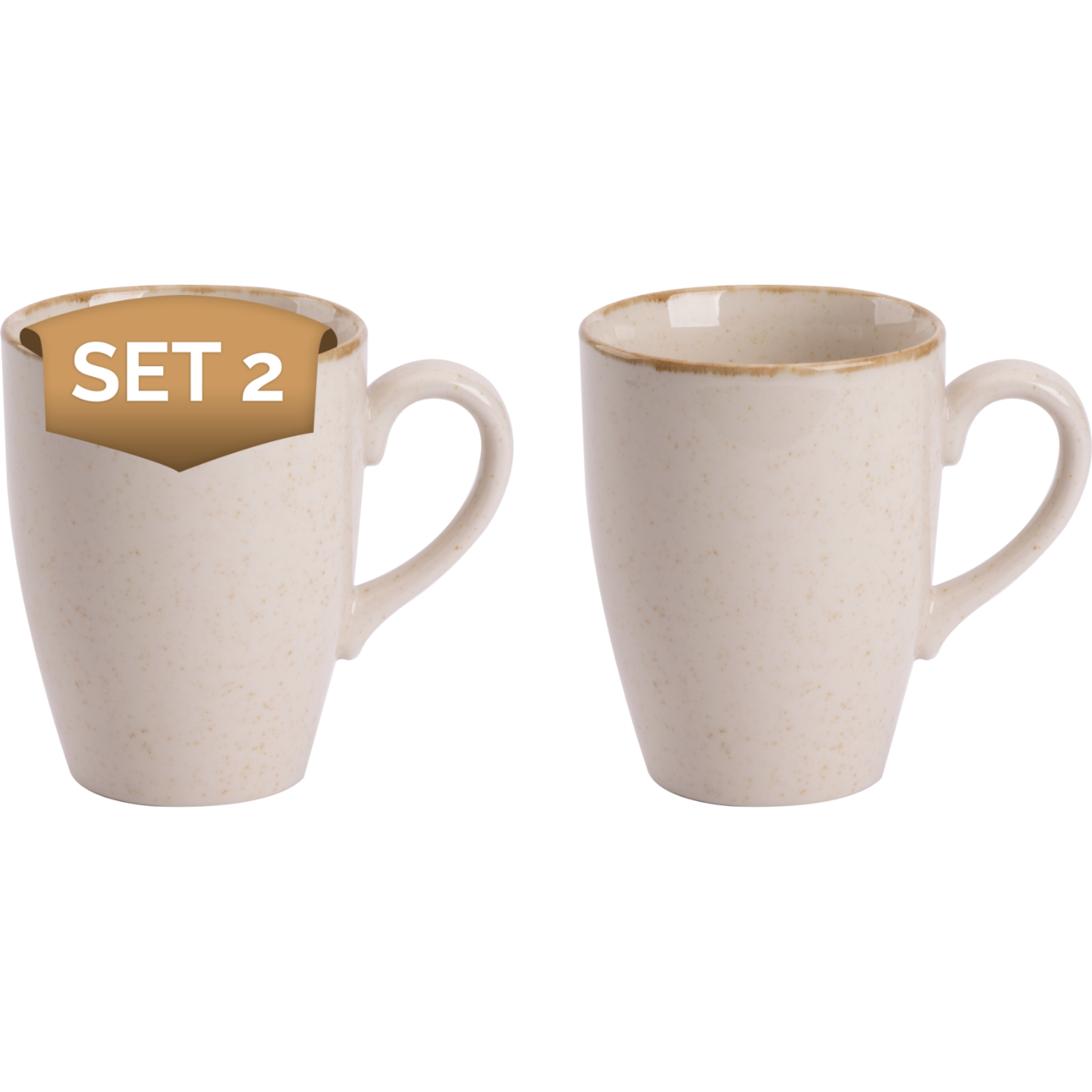 Palmer Beker Antigo 30 cl Crème Porselein 2 stuks