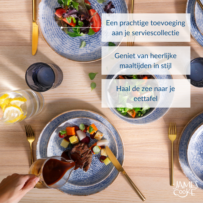 James Cooke - Azure Vintage - Serviesset - 6 persoons - 24 delig