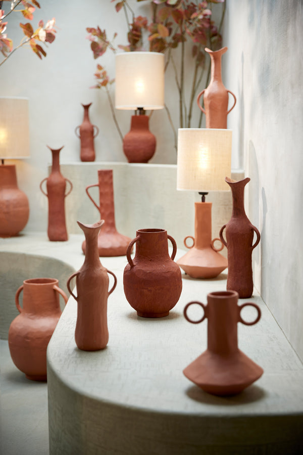 Light & Living Light&living Vaas deco Ø25x39 cm CINGOLI steenrood