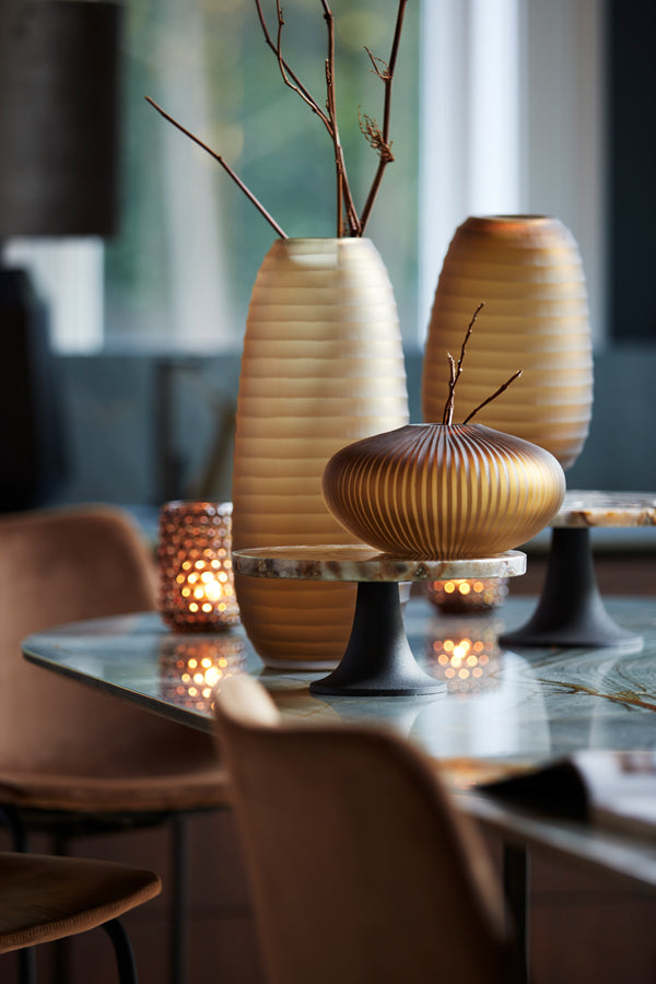 Light&living Vaas Ø16x38 cm SOMERO glas mat donker bruin