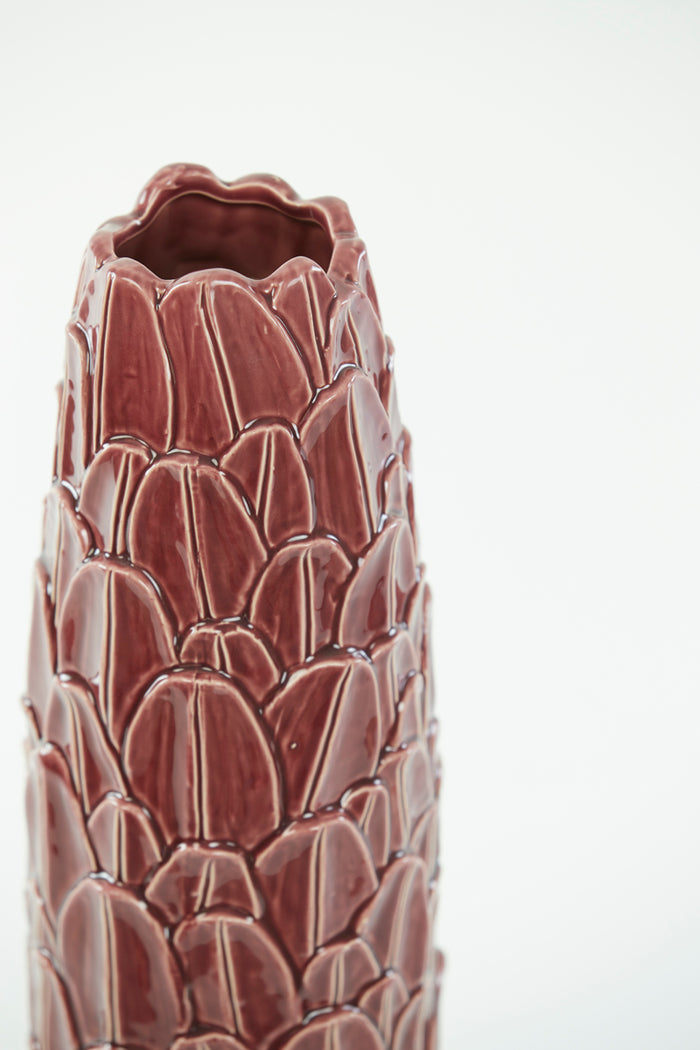 Light&living Vaas Ø15x46 cm TOINE keramiek bordeaux