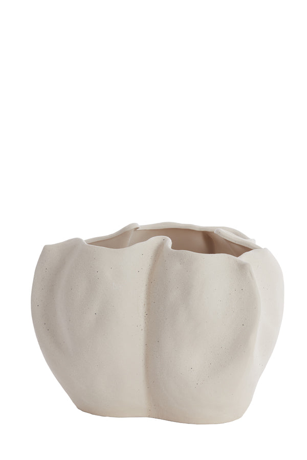 Light&living Vaas deco 33,5x33x22,5 cm SANGULI keramiek crème