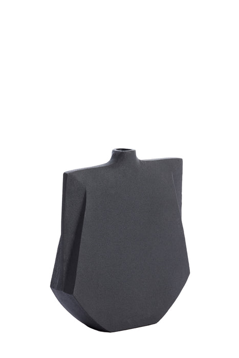 Light & Living Light&living Vaas deco 27,5x7x32,5 cm MAKAHA mat zwart