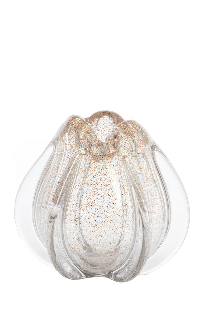 Light&living Vaas Ø24,5x22 cm MURELA glas transparant+glitter zand