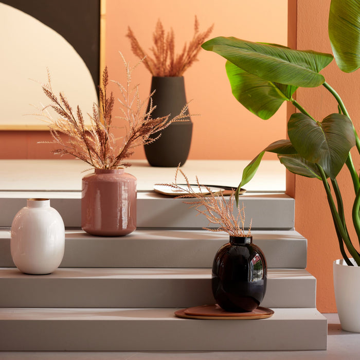 Luqaza Vaas Alen - Zwart - 20x20x36.5cm