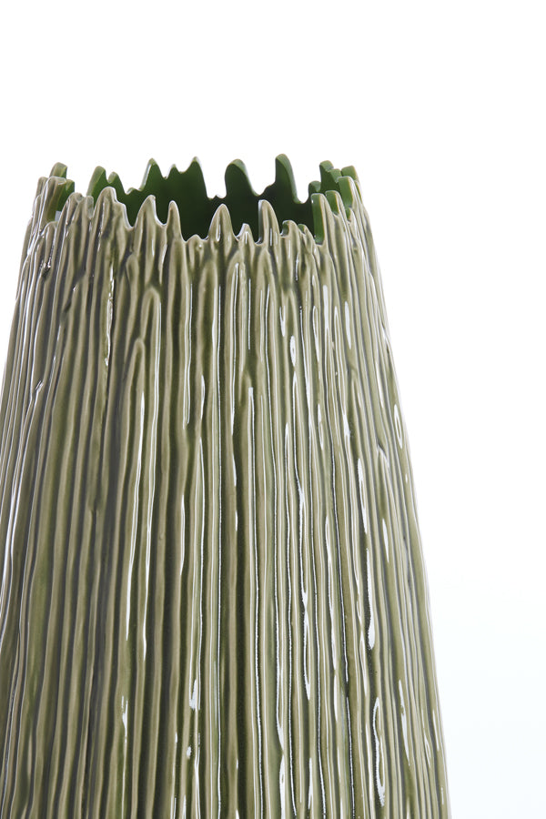 Light&living Vaas deco Ø30,5x65 cm KOPRA keramiek donker groen