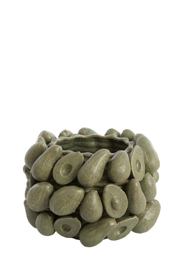 Light&living Vaas deco Ø31,5x23 cm AVOCADO keramiek olijf groen