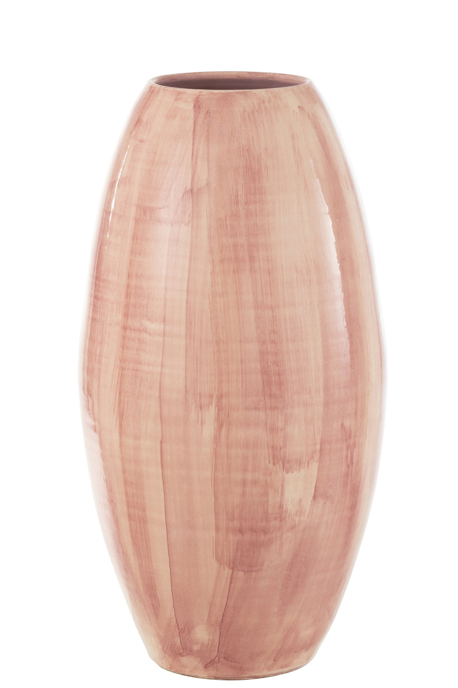 J-Line vaas Handgeschilderd - keramiek - roze - 55 cm hoog