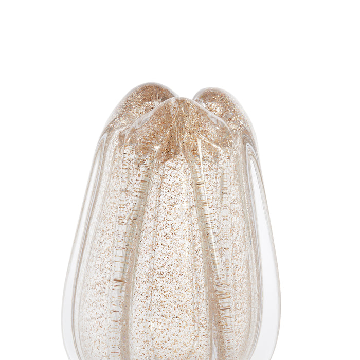 Light&living Vaas Ø15x28 cm MURELA glas transparant+glitter zand