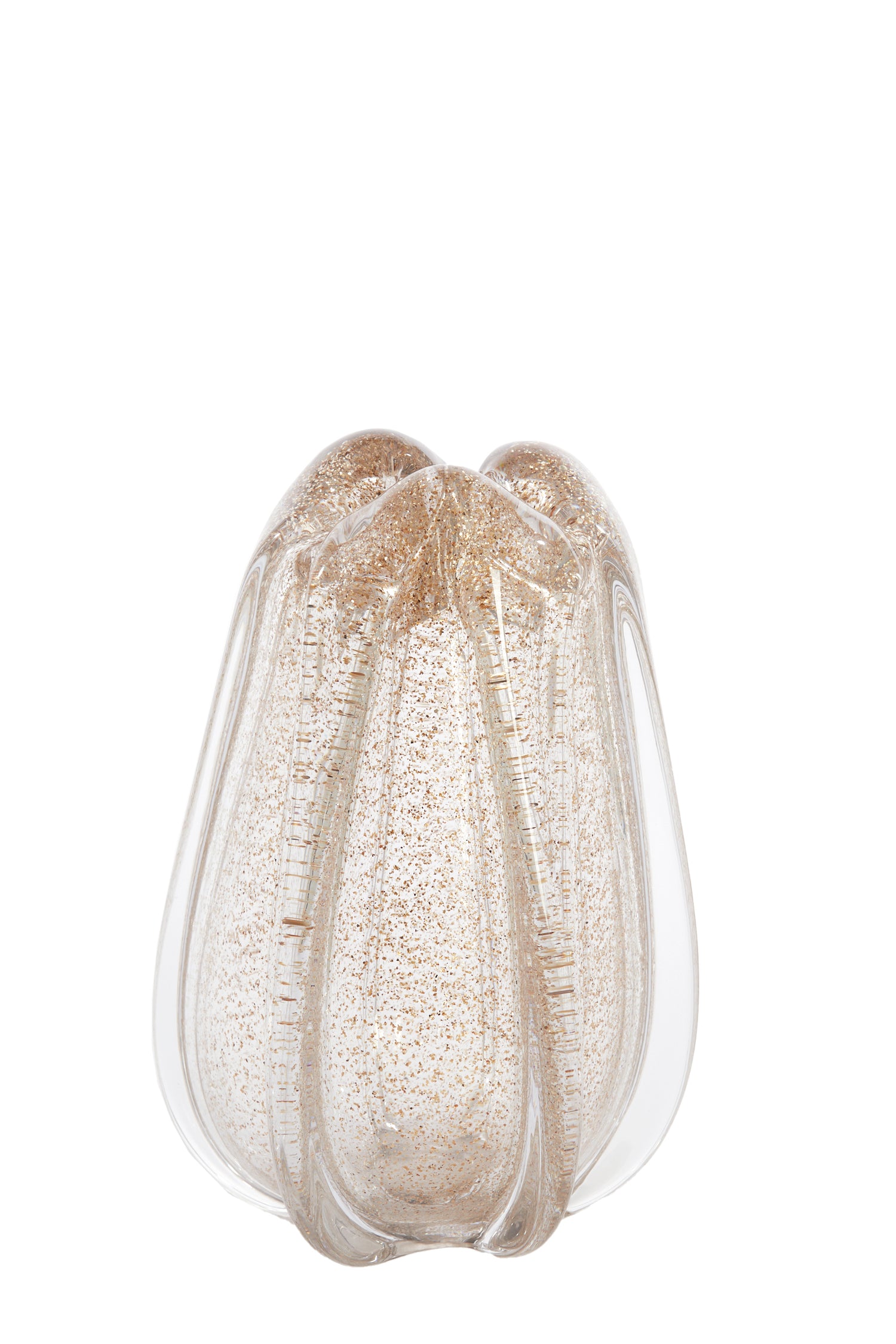 Light&living Vaas Ø15x28 cm MURELA glas transparant+glitter zand