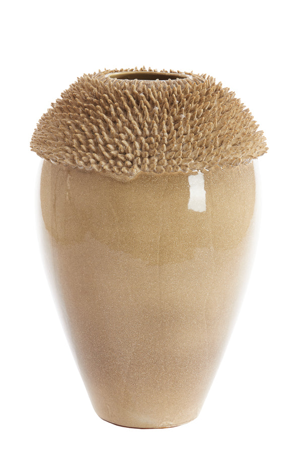 Light&living Vaas deco Ø39,5x60 cm SANGKU keramiek taupe