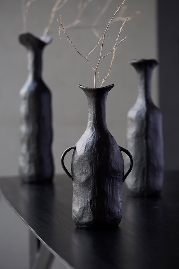 Light & Living Light&living Vaas deco 13x12,5x50 cm TEODORA mat zwart