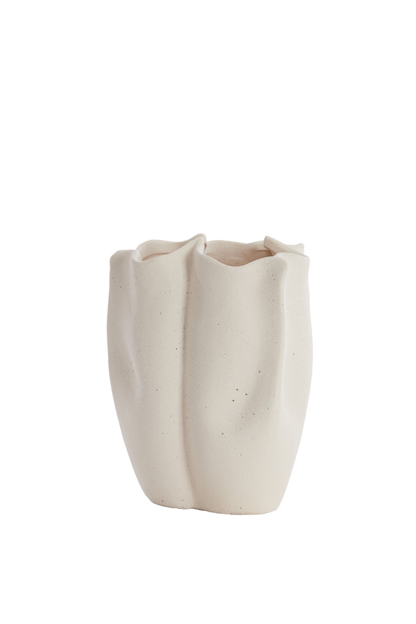 Light&living Vaas deco 28x27,5x36,5 cm SANGULI keramiek crème