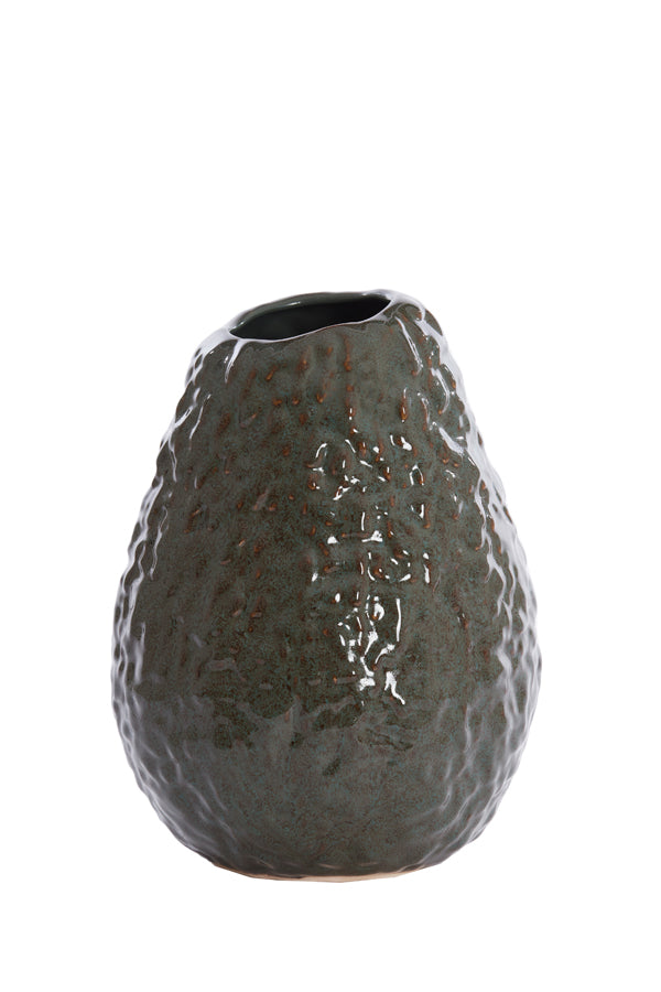 Light&living Vaas deco 22,5x22x29,5 cm AVOCADO keramiek bruin+groen
