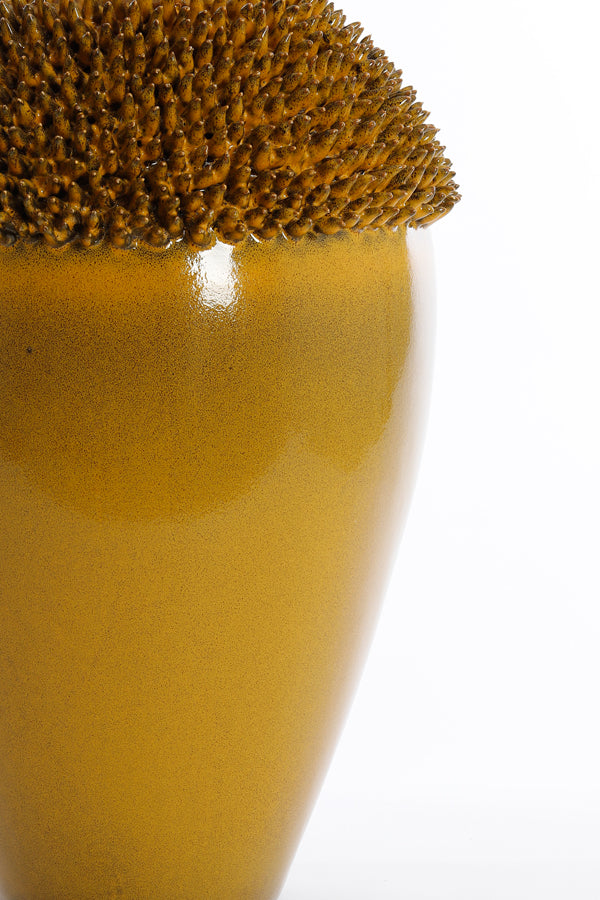 Light&living Vaas deco Ø39,5x60 cm SANGKU keramiek okergeel