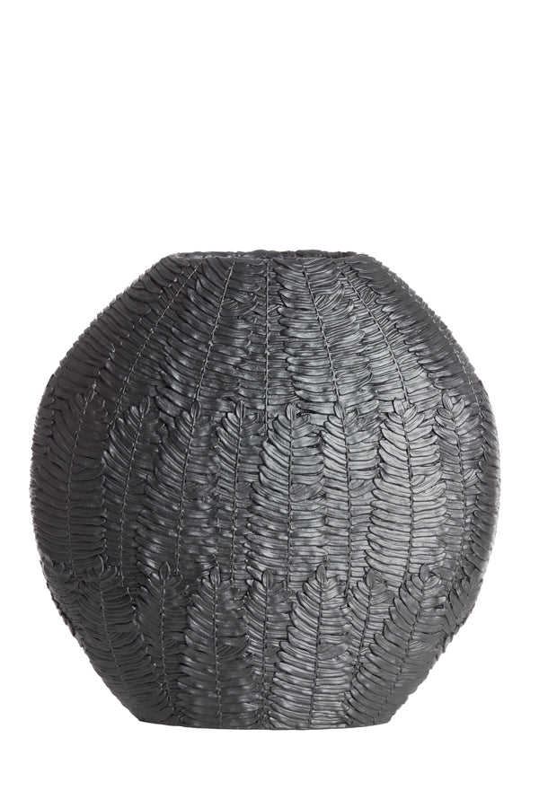 Light & Living Light&living Vaas deco 40,5x11x40 cm NIVICA mat zwart