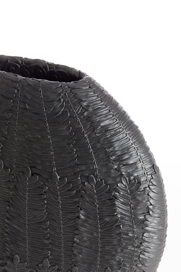 Light & Living Light&living Vaas deco 40,5x11x40 cm NIVICA mat zwart