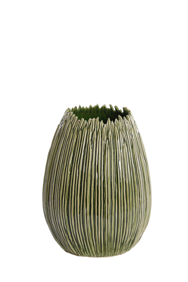 Light&living Vaas deco Ø28,5x36 cm KOPRA keramiek donker groen