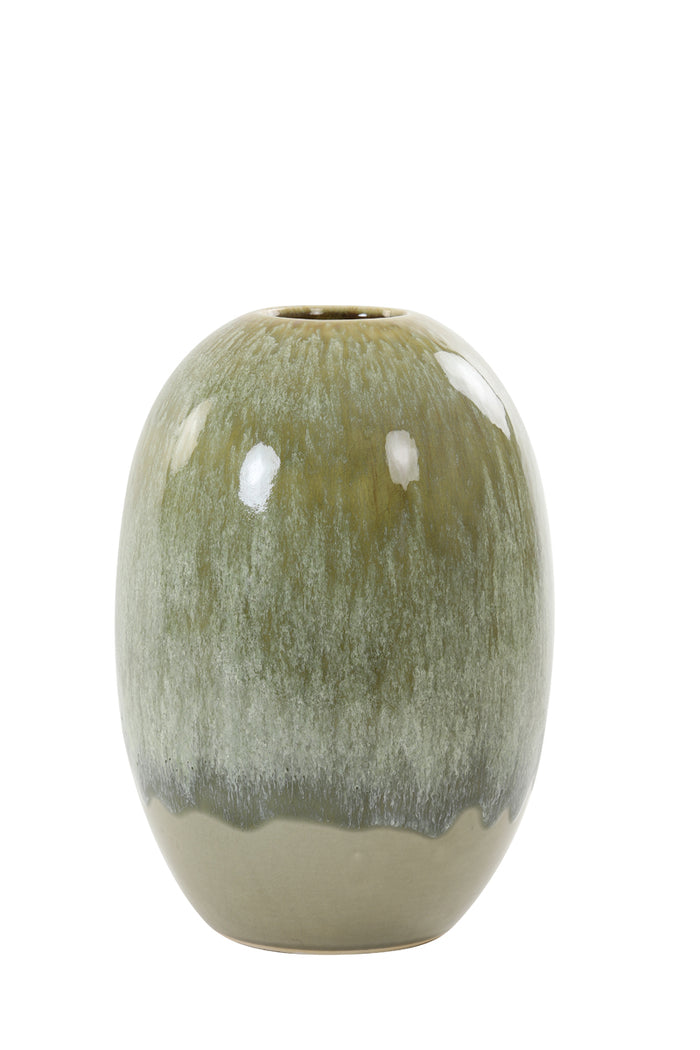 Light&living Vaas Ø21x30,5 cm BIACCO keramiek olijf groen