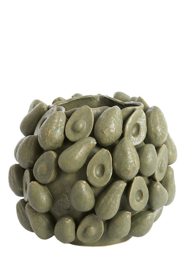 Light&living Vaas deco 36x35,5x31,5 cm AVOCADO keramiek olijf groen