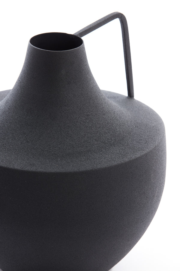 Light & Living Light&living Vaas deco Ø26,5x30 cm MERY mat zwart