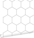 ESTAhome behang hexagon zwart wit - 0,53 x 10,05 m - 139311