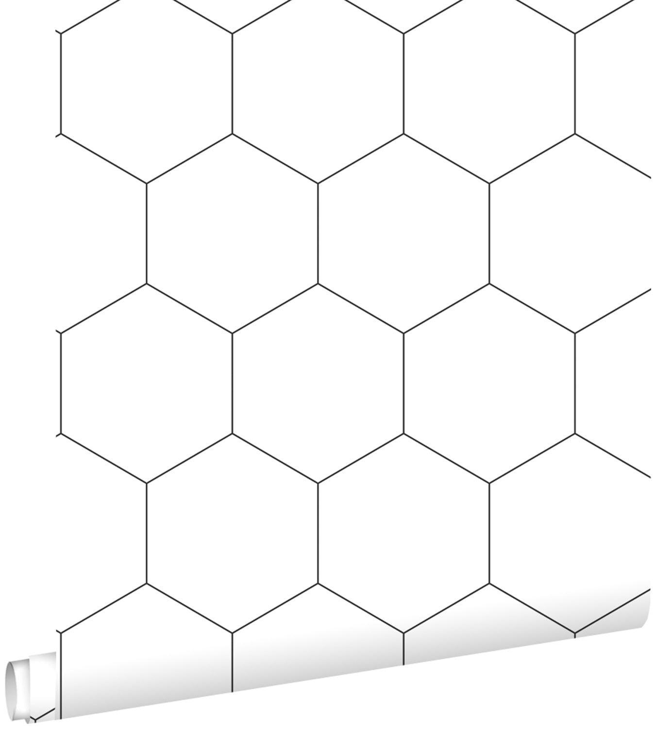 ESTAhome behang hexagon zwart wit - 0,53 x 10,05 m - 139311