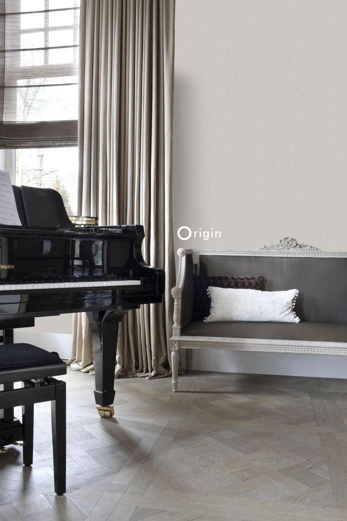 Origin Wallcoverings behang linnen licht taupe - 53 cm x 10,05 m - 347