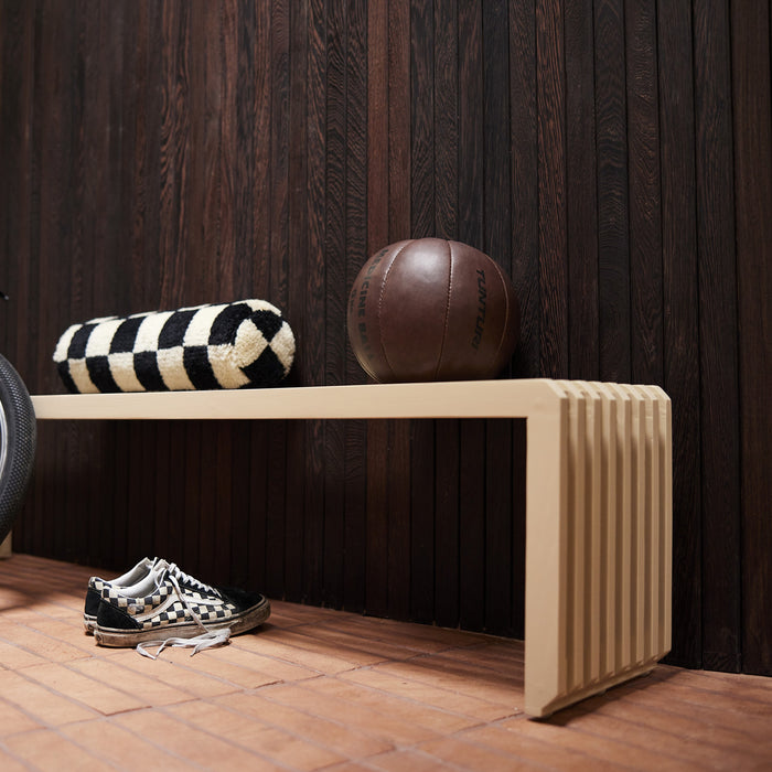 HKliving Slatted Bankje B 164 cm - Zand