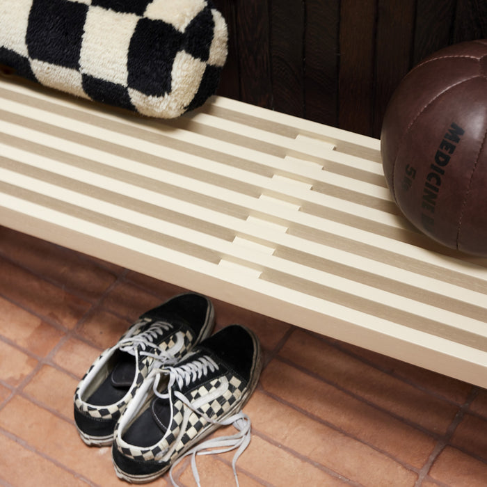 HKliving Slatted Bankje B 164 cm - Zand