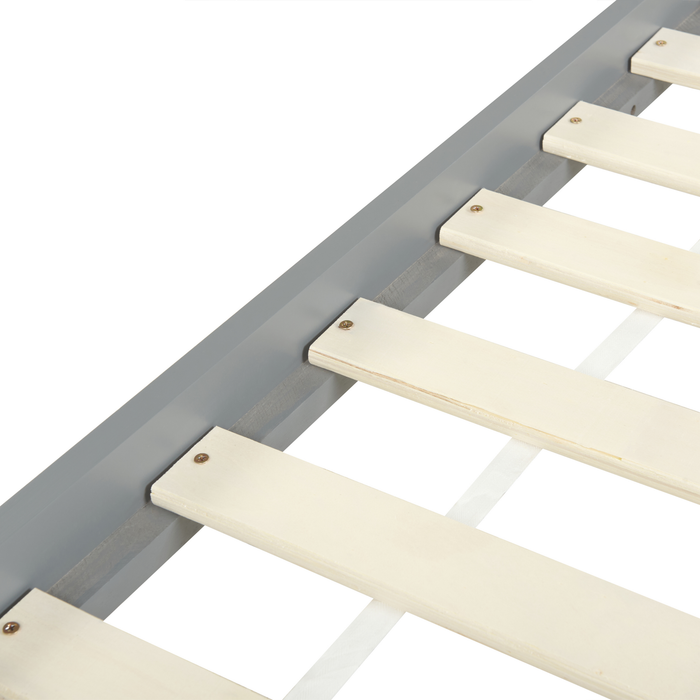 Beliani - REGAT - Stapelbed - Grijs - 90 x 200 - Grenenhout