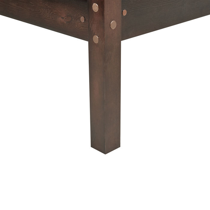 Beliani - REGAT - Stapelbed - Donkerbruin - 90 x 200 - Grenenhout