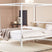 Beliani - LESTARDS - Hemelbed - Wit - 160 x 200 cm - Staal