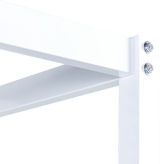 Beliani - LESTARDS - Hemelbed - Wit - 160 x 200 cm - Staal