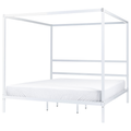 Beliani - LESTARDS - Hemelbed - Wit - 180 x 200 cm - Staal