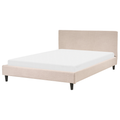 Beliani-FITOU -Tweepersoonsbed-Zandbeige-140 x 200 cm-Polyester