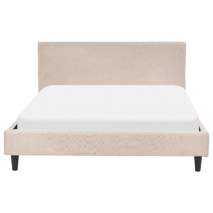 Beliani-FITOU -Tweepersoonsbed-Zandbeige-140 x 200 cm-Polyester