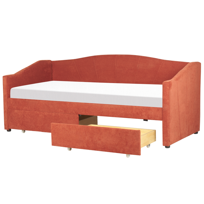 Beliani - VITTEL - Bed met opberger - Rood - Polyester