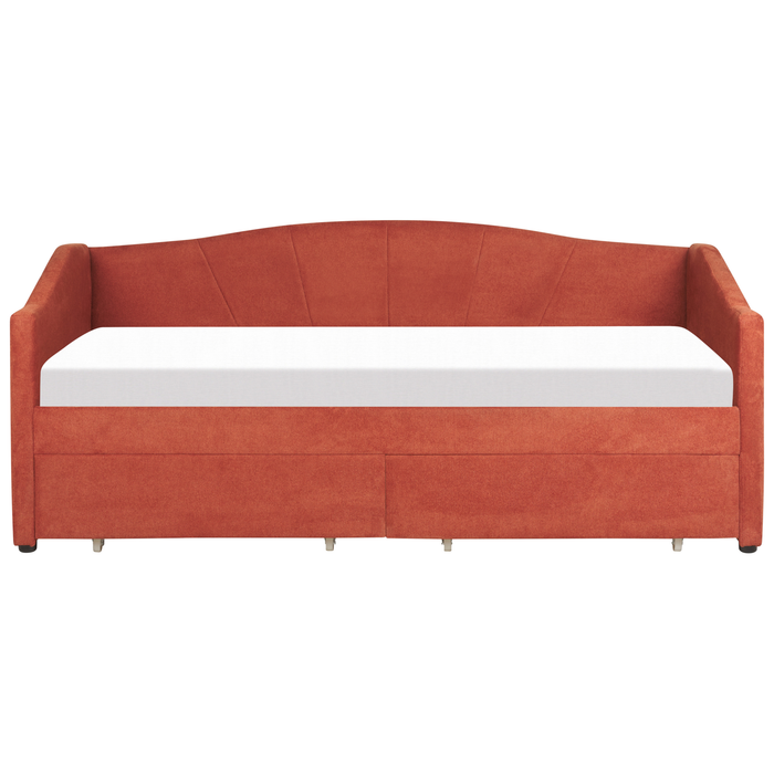 Beliani - VITTEL - Bed met opberger - Rood - Polyester