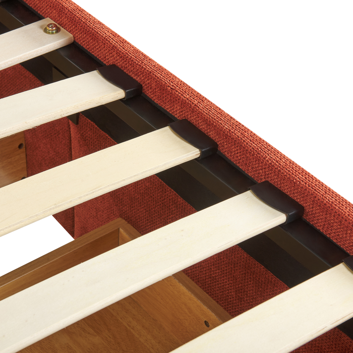 Beliani - VITTEL - Bed met opberger - Rood - Polyester