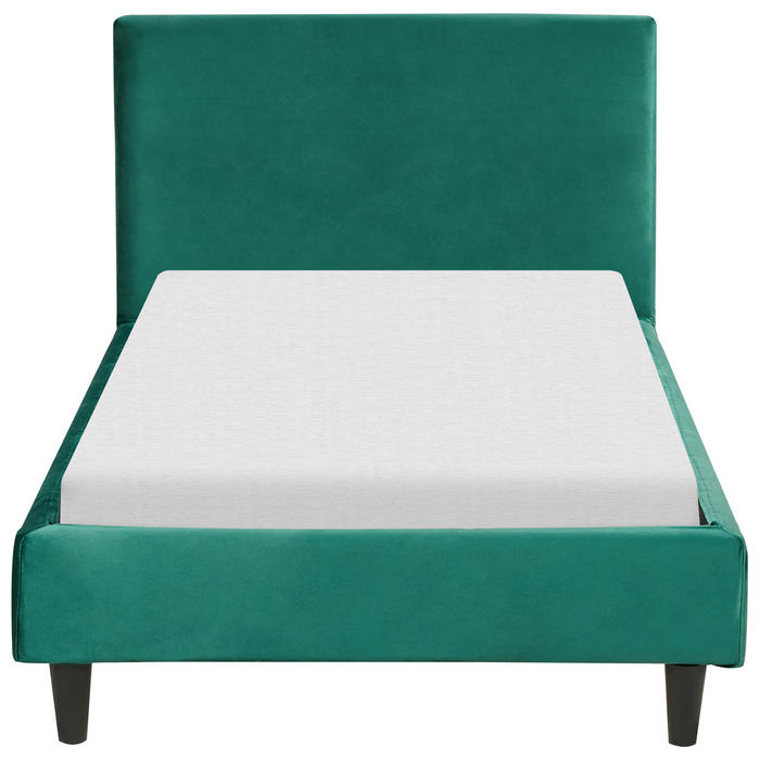 Beliani - FITOU - Bekleding bed - Donkergroen - 90 x 200 cm - Fluweel