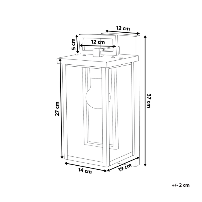 Beliani - GALA - Wandlamp - Zwart - Ijzer
