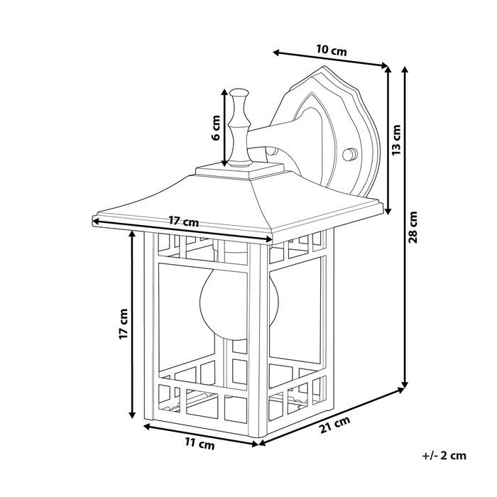 Beliani - HERIOT - Wandlamp - Zwart - Ijzer