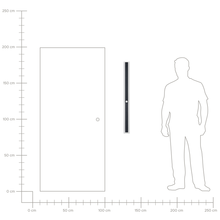 Beliani - SAVANE - Wandlamp - Zwart - 100 cm - Staal