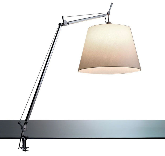 Tolomeo Mega klemlamp retrofit met dimmer 36cm perkament