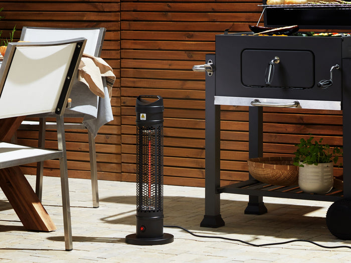 Beliani - KRAKATOA - Terrasverwarmer - Zwart - Aluminium