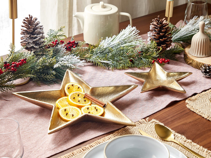 Beliani - BANTEN - Decoratieve schaal - Goud - Aluminium