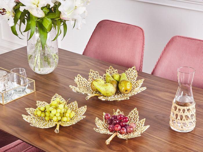 Beliani - PEMALI - Decoratieve borden - Goud - Aluminium