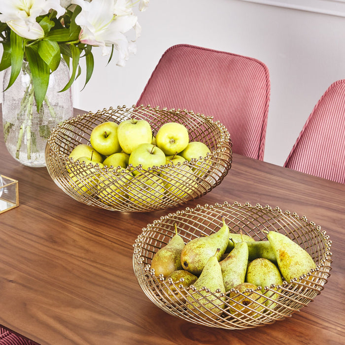 Beliani - BALIUNG - Decoratieve schalen set van 2 - Goud - IJzer