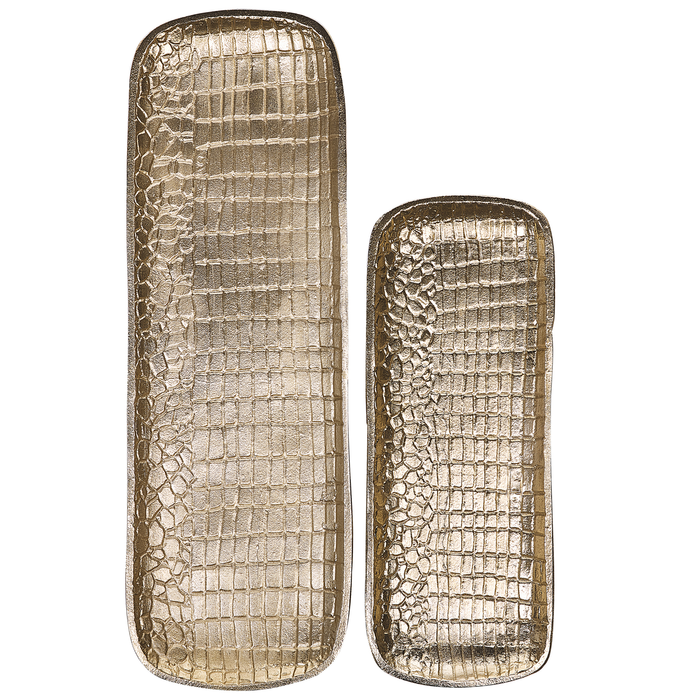 Beliani - BRANTAS - Decoratief dienblad set van 2 - Goud - Aluminium